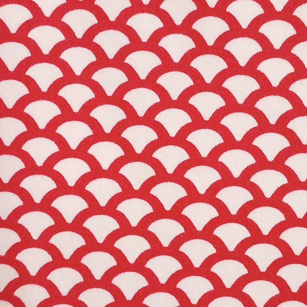Talbots Chatham Red & White Scallop Print Ankle Pants - Picture 5 of 9